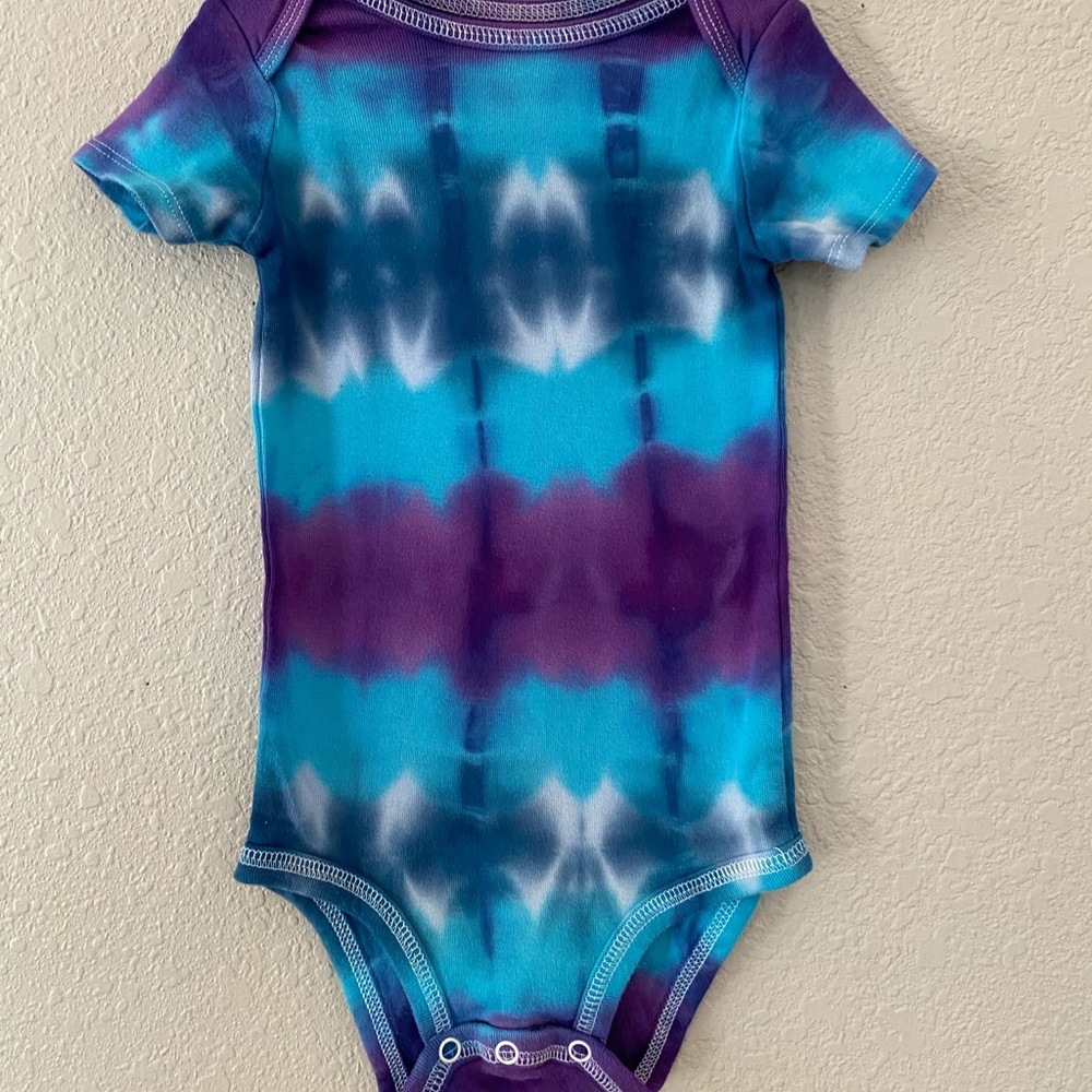 Shibori tie dye onesie